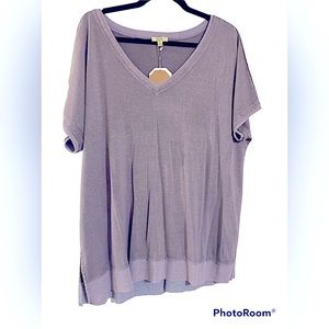 Kori brand top- Size Small (with oversized fit)- Color: “Ash” gray/purple